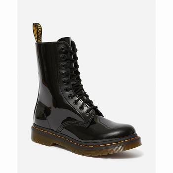 Dr Martens 1490 Patent Kožené Mid Calf - Cierne Cizmy Damske, DR0255